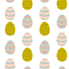 Decorative easter egg pattern in pastel colors creating a vibrant spring atmosphere
