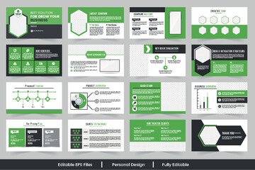 Naklejka premium Business Slide Presentation Template Design, Creative business PowerPoint presentation slides template design.