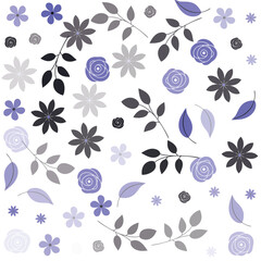 Lavender Dreams: Elegant Purple Flowers Pattern with Floral Grace
