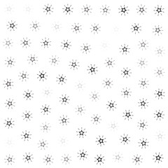 Minimalist Stars Outline Seamless Pattern