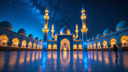 Majestic Mosque at Night