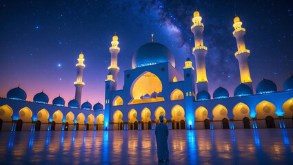 Majestic Mosque at Night