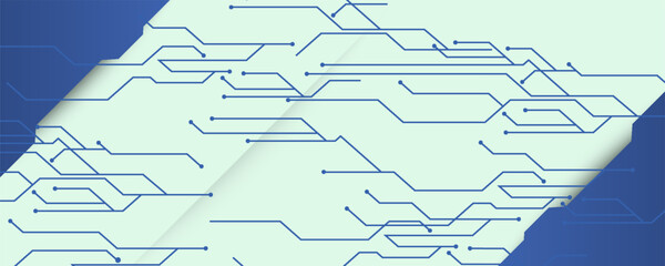 Abstract digital technology futuristic internet network speed connection blue background.