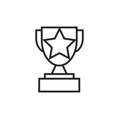 trophy design template icon vector illustration