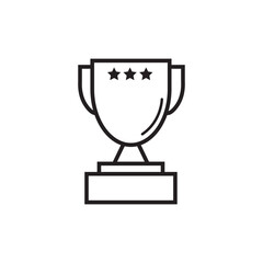 trophy design template icon vector illustration