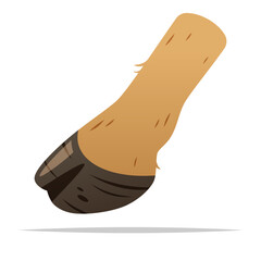 Cow hoof foot vector isolated illustration