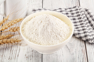 Wheat flour heap for bake