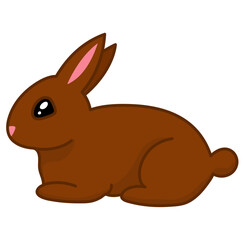 Rabbit Cute Pose  Illustration Set