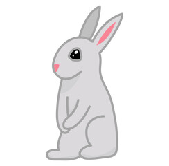 Obraz premium Rabbit Cute Pose Illustration Set