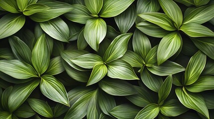 Obraz premium Lush green foliage background texture.