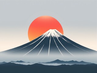 Mount Fuji Minimalist Wallpaper