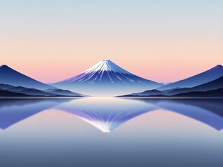 Fototapeta premium Mount Fuji Minimalist Wallpaper
