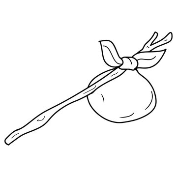 bindle illustration hand drawn outline vector