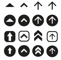 Arrow icon set cursor arrow up down and symbol icons. Modern simple solid arrows collection web design, mobile apps, interface minimal flat, solid line left right top bottom direction path way media
