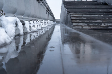 Handicapped walkway, Stairs, Walkway, Ramp, Trail, Accessibility, People with disabilities, Winter
