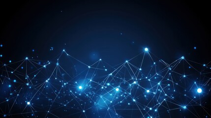 A blue background with many lines and dots