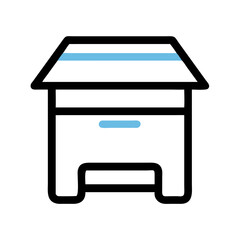 Minimalist illustration of a house on a white background