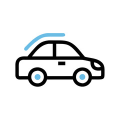 Fototapeta premium Iconic car illustration in minimal style