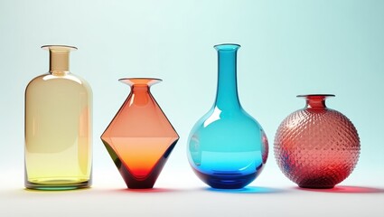 Colorful Glass Vases Decorative Home Decor Modern Design Interior Design Still Life Artistic