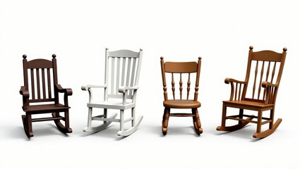 Collection of Wooden Rocking Chairs Various Styles and Colors Home Furniture