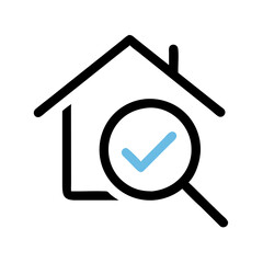 House search concept with magnifying glass