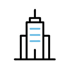 Obraz premium Modern skyscraper illustration against a white background