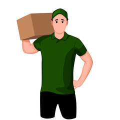man with a box