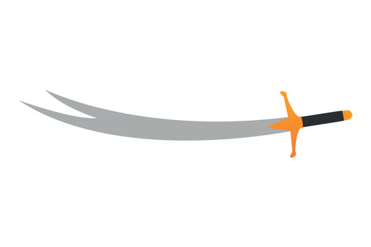 sword zulfiqar icon vector design on white background