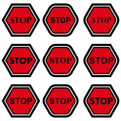 stop icon vector design symbol templates