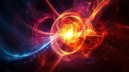 Naklejka premium A quantum energy generator radiating electromagnetic fields