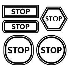 stop icon vector design symbol templates