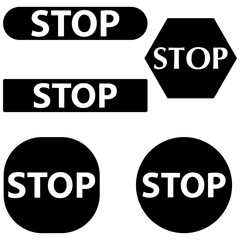 stop icon vector design symbol templates