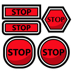 stop icon vector design symbol templates