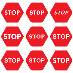 stop icon vector design symbol templates