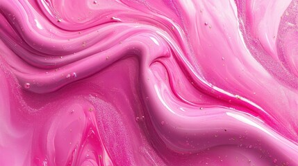 Obraz premium Abstract pink swirls with gold glitter. Ideal for beauty, cosmetics, or fashion projects.