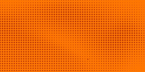 Dots halftone orange color pattern gradient texture with technology digital background