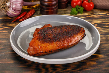 Roasted duck breast in cherry