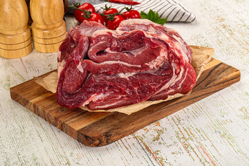 Raw beef meat for cooking