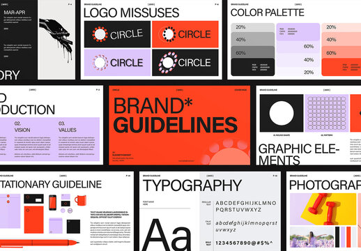 Brand Guidelines Presentation Template Design Layout