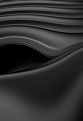 Abstract Black Wavy Metallic Surface Dark and Sophisticated