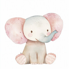 beautiful cute animal surrounded by plant elements. watercolor, pastel colors