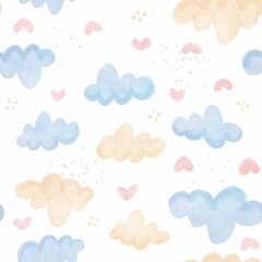seamless pattern with clouds