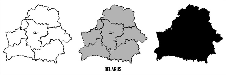 High detailed vector map - Belarus
