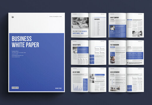 Business White Paper Layout Design Template