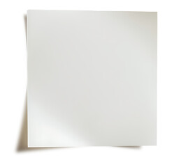 Blank White Sheet of Paper with Shadows for Creativity on Isolated on a Transparent Background 
