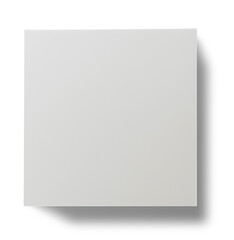 Blank white square paper sheet curled corner with Shadows on Isolated on a Transparent Background 