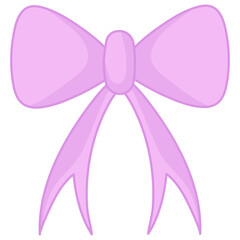 Pink Ribbon Cute Illustration Set 