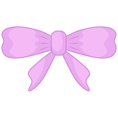 Pink Ribbon Cute Illustration Set 