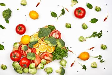 Fresh vegetables background