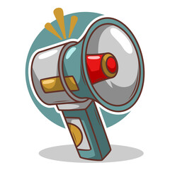 Obraz premium Flat design style megaphone horn loudspeaker